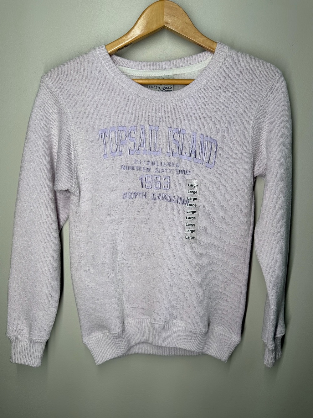 Topsail Island North‎ Carolina Embroidered Sweatshirt Youth Beach Cozy Crewneck
